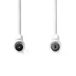 Koaksiaalikaapeli | IEC (Coax) Uros | IEC (Coax) Naaras | Niklattu | 120 dB | 75 Ohm | Nelinkertainen suojaus | 2.00 m | Pyöreä | PVC | Valkoinen | Label - Antennikaapelit - 5412810425839 - 10