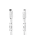 Koaksiaalikaapeli | IEC (Coax) Uros | IEC (Coax) Naaras | Niklattu | 120 dB | 75 Ohm | Nelinkertainen suojaus | 2.00 m | Pyöreä | PVC | Valkoinen | Label - Antennikaapelit - 5412810425839 - 1