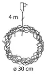 Kranssi metalli Led Ø 30 Marion - Koristevalot - 6435200246639 - 3