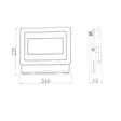 Led valonheitin 100 W IP44 Zodiak - Valonheittimet - 6438168104829 - 4