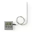 Lihalämpömittari | Ajastin / Hälytys | LCD-näyttö | 0 - 250 °C | Hopea / Musta - Nedis tuotteet - 5412810311859 - 30
