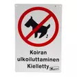 Opaste Koiran ulkoiluttaminen kielletty - Opaste- ja varoituskyltit - 6410412590459 - 1