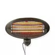 Patio lämmitin | 2000 W | 3 Lämpöasetusta | Seinäkiinnitettävä | IP34 | Musta - Terassilämmittimet ja -tarvikkeet - 5412810326839 - 1