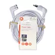 Sähköjohto | Euro Uros | IEC-320-C7 | Kulma | Kulma vasemmalle | Niklattu | 3.00 m | Litteä | PVC | Valkoinen | Label - Virtakaapelit ja liittimet - 5412810427529 - 66