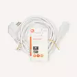 Sähköjohto | Suko Uros | IEC-320-C13 | Kulma | Suora | Niklattu | 3.00 m | Pyöreä | PVC | Valkoinen | Label - Virtakaapelit ja liittimet - 5412810424979 - 66