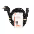 Sähköjohto | Suko Uros | IEC-320-C5 | Kulma | Suora | Niklattu | 3.00 m | Pyöreä | PVC | Musta | Label - Virtakaapelit ja liittimet - 5412810425129 - 66