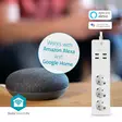 SmartLife Jatkojohto | 3x Maadoitettu virtaliitin (CEE 7/3) / 4 x USB | 16.0 A | 3680 W | 1.80 m | -10 - 40 °C | Android / IOS | Valkoinen - Älypistorasiat - 5412810419449 - 51