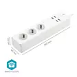 SmartLife Jatkojohto | 3x Maadoitettu virtaliitin (CEE 7/3) / 4 x USB | 16.0 A | 3680 W | 1.80 m | -10 - 40 °C | Android / IOS | Valkoinen - Älypistorasiat - 5412810419449 - 55