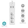 SmartLife Jatkojohto | 3x Maadoitettu virtaliitin (CEE 7/3) / 4 x USB | 16.0 A | 3680 W | 1.80 m | -10 - 40 °C | Android / IOS | Valkoinen - Älypistorasiat - 5412810419449 - 50