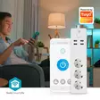 SmartLife Jatkojohto | 3x Maadoitettu virtaliitin (CEE 7/3) / 4 x USB | 16.0 A | 3680 W | 1.80 m | -10 - 40 °C | Android / IOS | Valkoinen - Älypistorasiat - 5412810419449 - 52