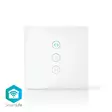 SmartLife Seinäkytkin | Päivänvarjo / Sulkija / Verho | Seinäkiinnitys | 300 W | Android / IOS | Lasi | Valkoinen - Kytkimet - 5412810272839 - 1