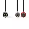 Stereoäänikaapeli | 2x RCA uros | 3.5 mm naaras | Niklattu | 0.20 m | Pyöreä | Laatikko - Audiokaapelit - 5412810288199 - 10