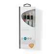 Stereoäänikaapeli | 3.5 mm uros | 2x RCA uros | Kullattu | 3.00 m | Pyöreä | Antrasiitti | Laatikko - Audiokaapelit - 5412810265039 - 66