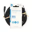 Stereoäänikaapeli | 3.5 mm uros | 3.5 mm naaras | Niklattu | 10.0 m | Pyöreä | Musta | Label - Audiokaapelit - 5412810420049 - 66