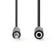 Stereoäänikaapeli | 3.5 mm uros | 3.5 mm naaras | Niklattu | 10.0 m | Pyöreä | Musta | Label - Audiokaapelit - 5412810420049 - 10