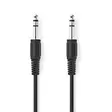 Stereoäänikaapeli | 6.35 mm uros | 6.35 mm uros | Niklattu | 2.00 m | Pyöreä | Musta | Label - Audiokaapelit - 5412810420209 - 1