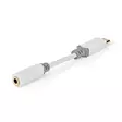 USB-C Sovitin | USB 2.0 | USB-C Uros | 3.5 mm naaras | 0.10 m | Pyöreä | Kullattu | PVC | Valkoinen | Laatikko - Tietokone ja verkko - 5412810336609 - 42