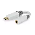 USB-C Sovitin | USB 2.0 | USB-C Uros | 3.5 mm naaras | 0.10 m | Pyöreä | Kullattu | PVC | Valkoinen | Laatikko - Tietokone ja verkko - 5412810336609 - 40