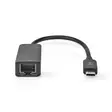 USB-verkkosovitin | USB 3.2 Gen 1 | 2.5 Gbps | USB-C Uros | RJ45 Naaras | 0.20 m | Pyöreä | Niklattu | Tinattu Kupari | Musta | Laatikko - Tietokone ja verkko - 5412810418329 - 10