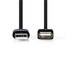 USB kaapeli | USB 2.0 | USB-A Uros | USB-A Naaras | 480 Mbps | Niklattu | 2.00 m | Pyöreä | PVC | Musta | Laatikko - Tietokone ja verkko - 5412810288809 - 2