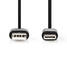 USB kaapeli | USB 2.0 | USB-A Uros | USB-C Uros | 15 W | 480 Mbps | Niklattu | 3.00 m | Pyöreä | PVC | Musta | Laatikko - Tietokone ja verkko - 5412810329519 - 2