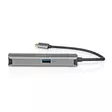 USB N Moniporttisovitin | 4-in-1 | USB 3.2 Gen 1 | USB-C Uros | HDMI Ulostulo / RJ45 Naaras / USB-A Naaras / USB-C Naaras | 5 Gbps | 0.20 m | Pyöreä | Kullattu | PVC | Antrasiitti | Laatikko - Tietokone ja verkko - 5412810414239 - 20