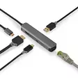 USB N Moniporttisovitin | 4-in-1 | USB 3.2 Gen 1 | USB-C Uros | HDMI Ulostulo / RJ45 Naaras / USB-A Naaras / USB-C Naaras | 5 Gbps | 0.20 m | Pyöreä | Kullattu | PVC | Antrasiitti | Laatikko - Tietokone ja verkko - 5412810414239 - 51