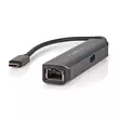 USB N Moniporttisovitin | 4-in-1 | USB 3.2 Gen 1 | USB-C Uros | HDMI Ulostulo / RJ45 Naaras / USB-A Naaras / USB-C Naaras | 5 Gbps | 0.20 m | Pyöreä | Kullattu | PVC | Antrasiitti | Laatikko - Tietokone ja verkko - 5412810414239 - 42
