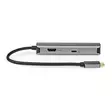 USB N Moniporttisovitin | 4-in-1 | USB 3.2 Gen 1 | USB-C Uros | HDMI Ulostulo / RJ45 Naaras / USB-A Naaras / USB-C Naaras | 5 Gbps | 0.20 m | Pyöreä | Kullattu | PVC | Antrasiitti | Laatikko - Tietokone ja verkko - 5412810414239 - 10