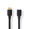 Ultra High Speed HDMI -kaapeli | HDMI liitin | HDMI Ulostulo | 8K@60Hz | 48 Gbps | 1.00 m | Pyöreä | 7.9 mm | Musta | Laatikko - HDMI-kaapelit - 5412810412129 - 1