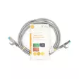 CAT6a verkkokaapeli | S/FTP | RJ45 uros | RJ45 uros | 2.00 m | Snagless | Pyöreä | LSZH | Harmaa | Label - Tietokone ja verkko - 5412810452699 - 66