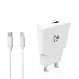 Seinälaturi | 20 W | GaN | PD3.0 | 1.67 A / 2.22 A / 3.0 A | Lähtöliitäntöjen määrä: 1 | USB-C | Lightning 8-Pin (irrallinen) Kaapeli | 1.00 m | Automaattinen Jännitteen Valinta | Valkoinen - Verkkolaturit - 5412810472819 - 1