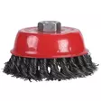 Pegatec 100mm kuppiharja punottu teräs - Laikat kulmahiomakoneeseen - 6958937169359 - 1
