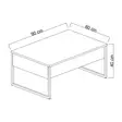 Anthracite Gold Olohuoneen Kalustesetti - 100% Melamiinipinnoitettu Lastulevy, TV-taso 180x30x47 cm, Pöytä 90x39x40 cm - Huonekalut - 8683742452119 - 10