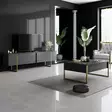 Anthracite Gold Olohuoneen Kalustesetti - 100% Melamiinipinnoitettu Lastulevy, TV-taso 180x30x47 cm, Pöytä 90x39x40 cm - Huonekalut - 8683742452119 - 2