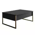 Anthracite Gold Olohuoneen Kalustesetti - 100% Melamiinipinnoitettu Lastulevy, TV-taso 180x30x47 cm, Pöytä 90x39x40 cm - Huonekalut - 8683742452119 - 9