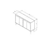 Anthracite TV-taso - 100% Melamiinipinnoitettu Lastulevy, 18mm, PVC-jalat, 120x30x75cm, Tyylikäs ja Kestävä - - 19-19-8683742102069 - 7