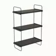 Anthrasittinen Seinä Hylly, 100% Melamiinipinnoitettu Lastulevy, 18mm, Metalli Runko, 40x66x20cm, Useita Hyllyjä - Seinähyllyt - 8684282665199 - 4