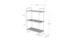 Anthrasittinen Seinä Hylly, 100% Melamiinipinnoitettu Lastulevy, 18mm, Metalli Runko, 40x66x20cm, Useita Hyllyjä - Seinähyllyt - 8684282665199 - 1