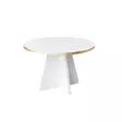 Kultavalkoinen Sohvapöytä - 100% Melamiinipinnoitettu Lastulevy, 18mm, 60x40x60cm, PVC-reunalistat, Helppo Koota - Sohvapöydät - 8684282402589 - 5