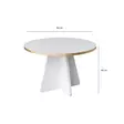 Kultavalkoinen Sohvapöytä - 100% Melamiinipinnoitettu Lastulevy, 18mm, 60x40x60cm, PVC-reunalistat, Helppo Koota - Sohvapöydät - 8684282402589 - 6