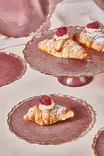 Damson Värinen Jälkiruokalautasetti 7-osainen - 100% Lasi, 21 cm Lautaset, 28 cm Teline, Ei Astianpesukoneeseen - Lautaset - 8684283784509 - 2