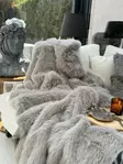 Harmaa Sohvashaalari 150x100 cm - 100% Polyesteri, Konepestävä, Liukumaton Alapuoli - Tyylikäs ja Kestävä Sisustusratkaisu - Päiväpeitteet ja torkkupeitot - 8684283712779 - 2