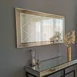 Hopeapeili 130x65 cm - Tyylikäs MDF-seinäpeili, Asennusvalmis, Yksi Paketti, Kestävä ja Elegantti Sisustuselementti - Peilit - 8681875986389 - 5