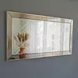 Hopeapeili 130x65 cm - Tyylikäs MDF-seinäpeili, Asennusvalmis, Yksi Paketti, Kestävä ja Elegantti Sisustuselementti - Peilit - 8681875986389 - 3