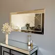 Hopeapeili 130x65 cm - Tyylikäs MDF-seinäpeili, Asennusvalmis, Yksi Paketti, Kestävä ja Elegantti Sisustuselementti - Peilit - 8681875986389 - 4