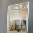 Hopeapeili 40x120 cm - Moderni ja Tyylikäs MDF Peili, Säädettävä ja Seinään Kiinnitettävä, Valmiiksi Koottu - Peilit - 8681875708349 - 6