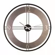 Hopeinen Musta Koristeellinen Metalliseinäkello 62x62 cm - Hiljainen Liike - Tyylikäs ja Ajaton Sisustuselementti - Seinäkellot - 8684283520039 - 1