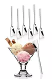 Jäätelölusikkasetti (6 kappaletta), hopea, 14 cm, kestävä, ruostumaton - Aterimet ja ottimet - 8683743024469 - 2