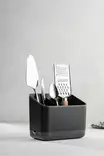 Järjestäjä, antrasiitti, 16,5 x 10 x 14 cm, kestävä, helppo puhdistaa - Aterimet ja ottimet - 8684283210749 - 4
